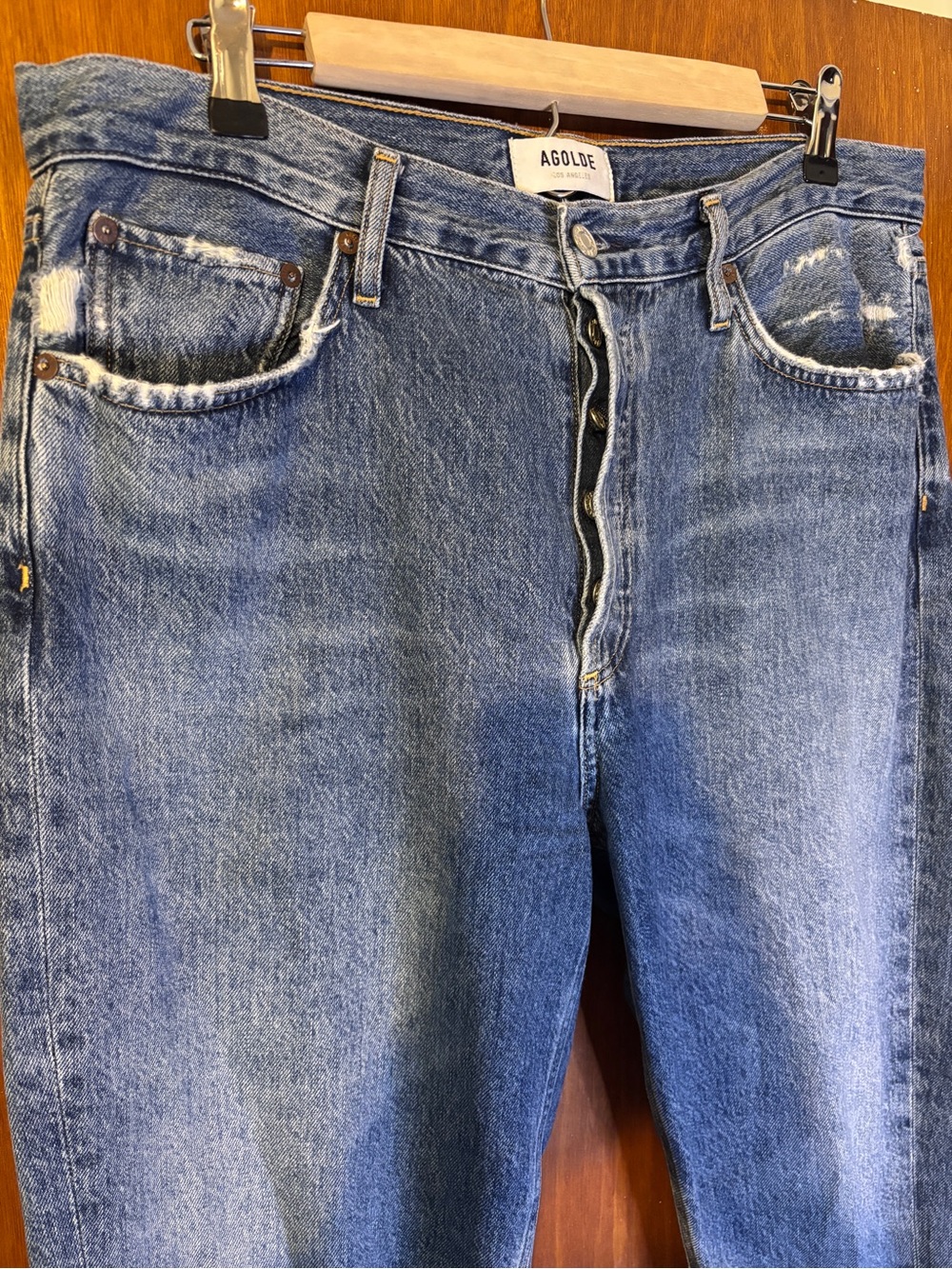 Agolde Riley High Rise Straight Crop Jeans size 31 - Picture 4 of 9